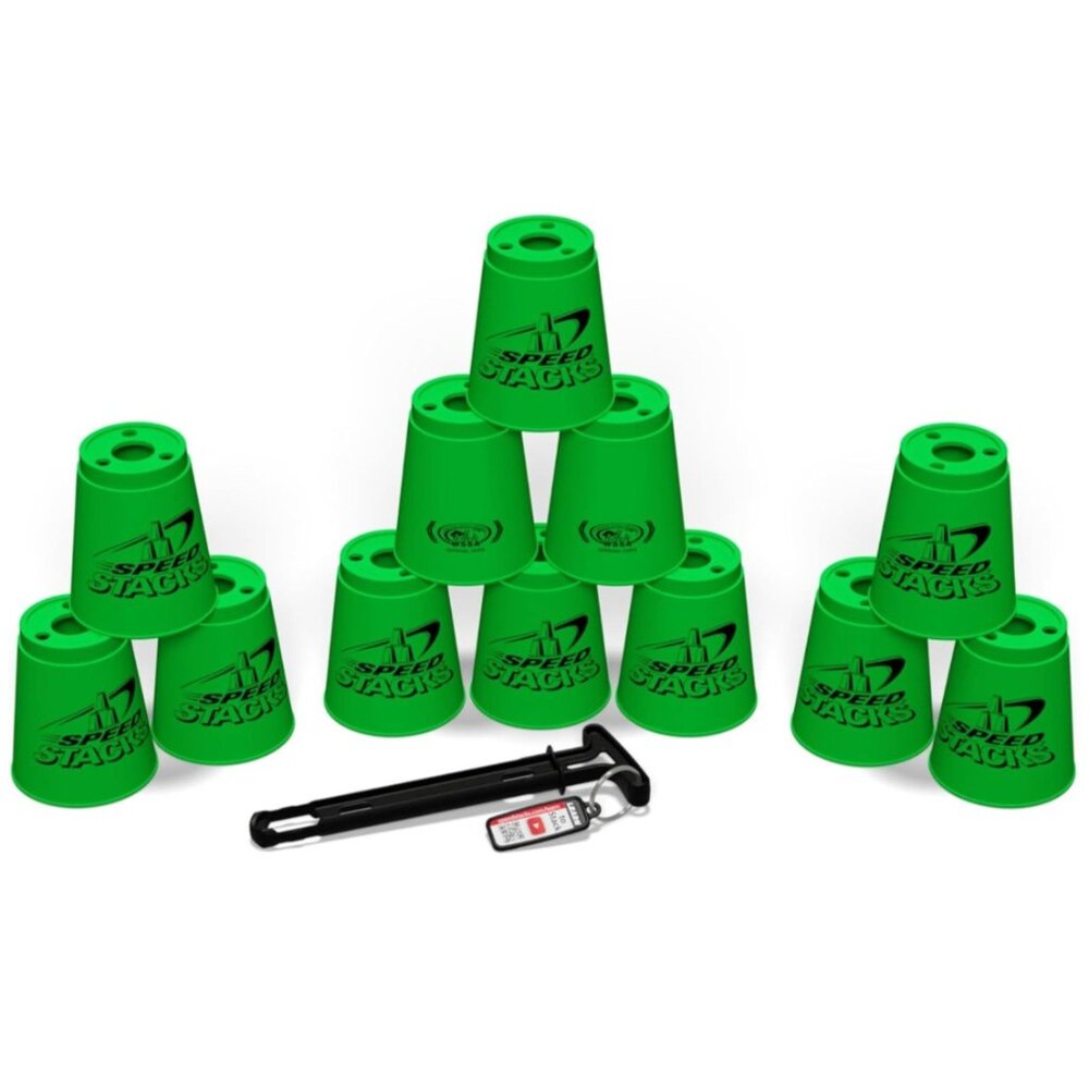Speed Stacks Sport Stacking Cups Neon Green WSSA Endorsed Competition Set-NEW